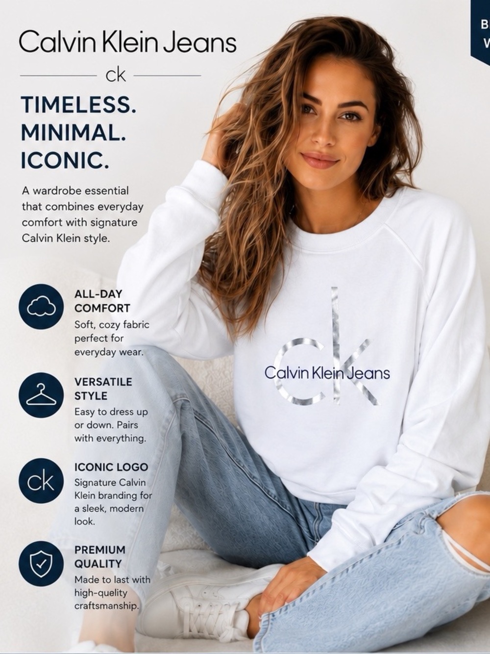 NWT Calvin Klein Hoodie XL White - New with Tags!